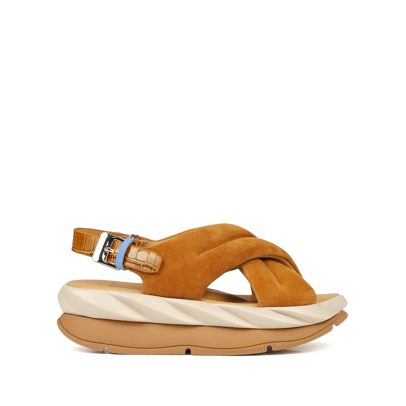 Iconic women's cross-strap brown sandals from 4CCCCEES