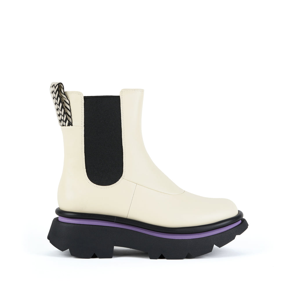 CRUNCH CHELSEA BOOT IVORY