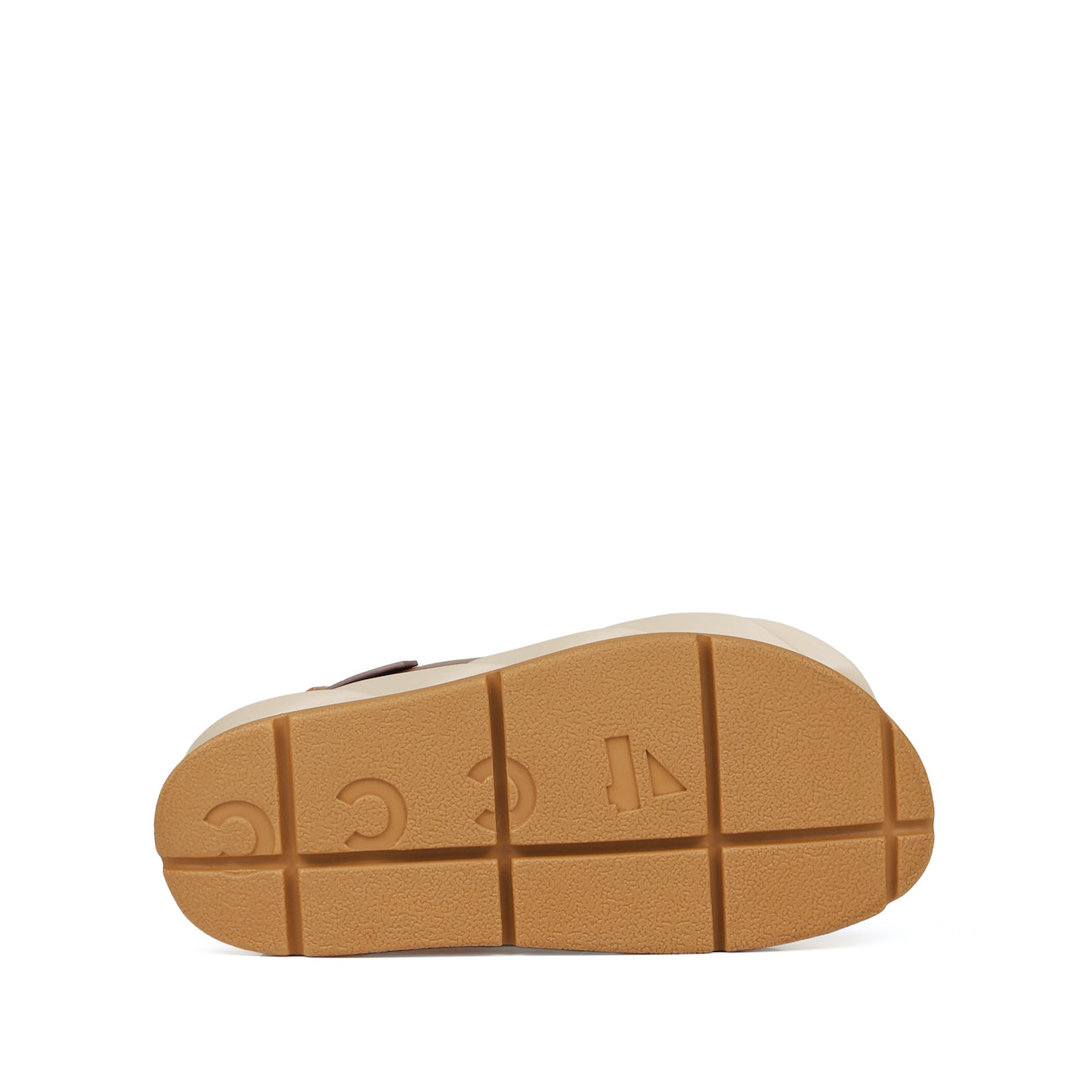 Refined women's cross-strap brown leather sandal at 4CCCCEES