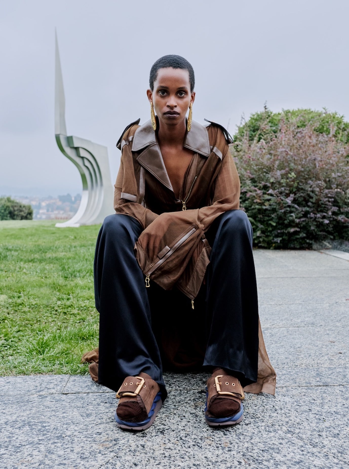Winter fur sandals Mellow Laze Night | 4CCCCEES
