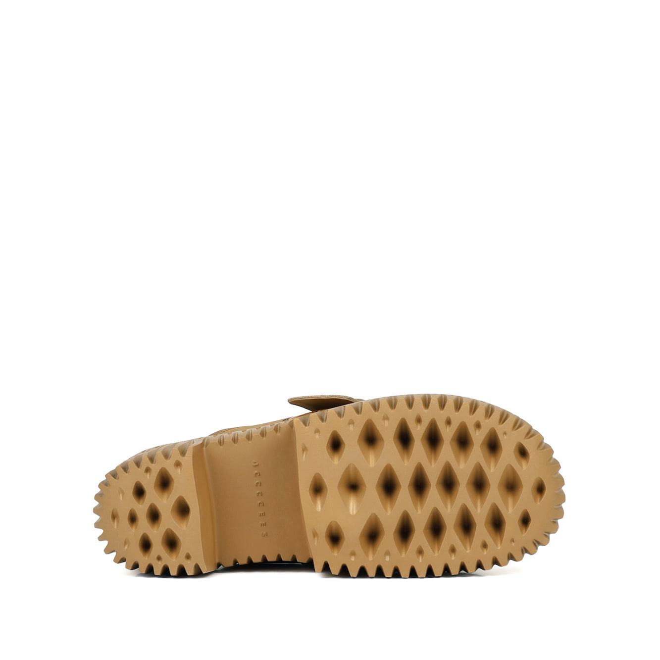 Special women's leather mules with unique platform