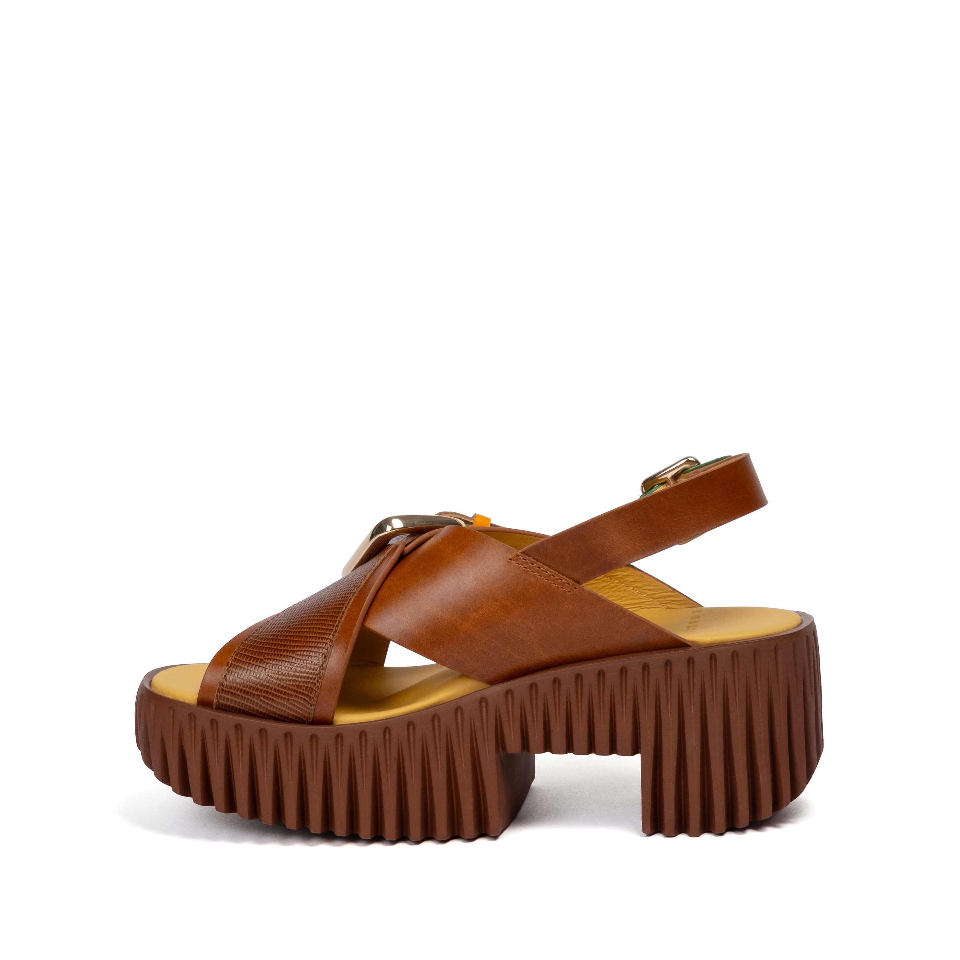 Jasmin Platform Sandal - Brown